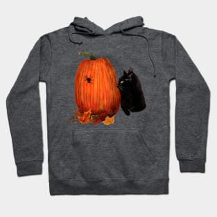 Black cat and Pumpkin Hoodie